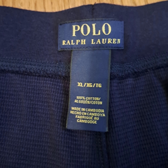 POLO Ralph Lauren Thermal Waffle Knit Pajama Pants XL Navy EUC - Picture 10 of 10